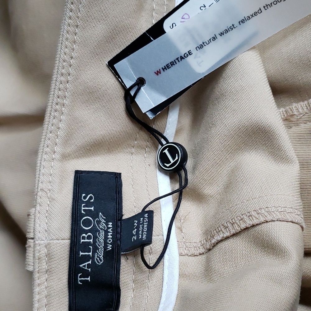 Talbot's heritage pants khaki tan size 24W. Heavy fabric. - Picture 10 of 13